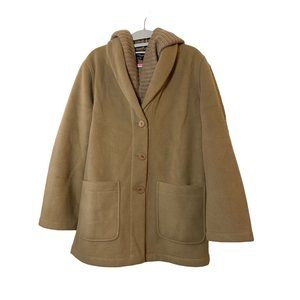 New Splendid Annika Coat knit‎ removeable collar Sz XS